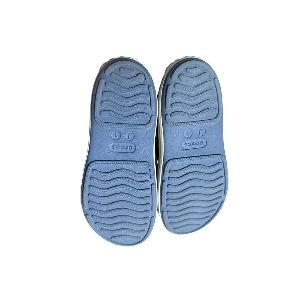 CROCS Cruiser Sandals Navy and Light Gray Kids Dual-Strap Sandals Boys 1